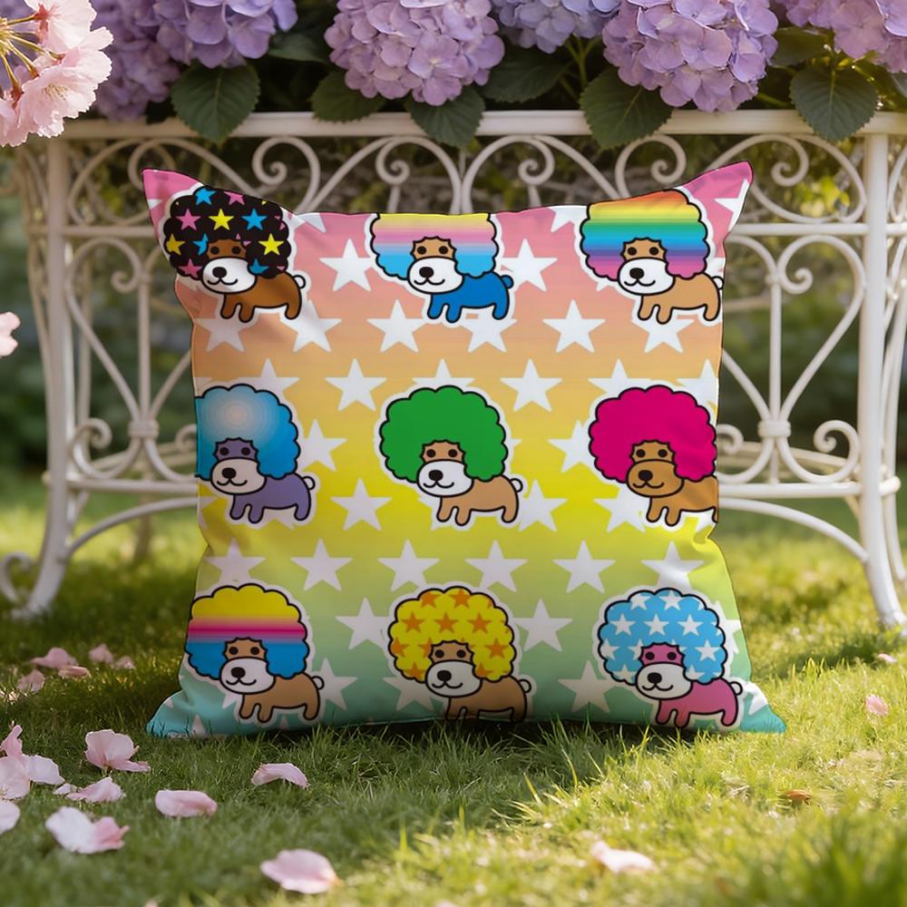 Japan A-Afro K-Ken Cute Cushion Cover Home & Car Dual-Scene Pillow Cover: Reversible for Premium Comfort