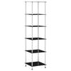 Shelf - vidaXL - 6 Levels - Tempered Glass - Black