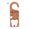 1/2Pcs Wooden Tooth Pattern Door Hanging Decoration Natural Wood Teeth