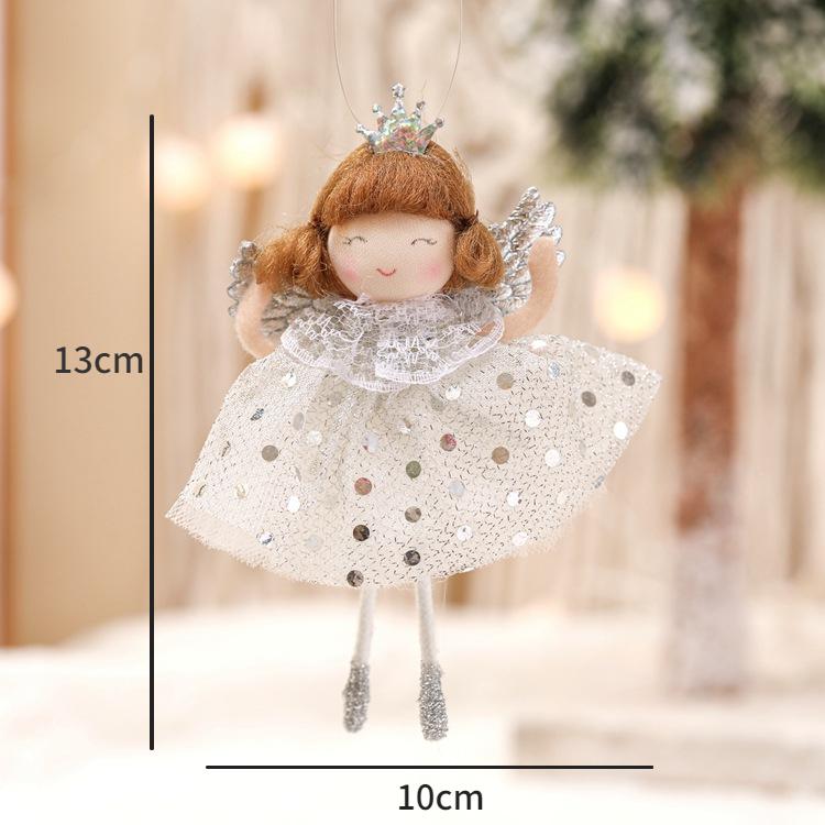 Christmas Plush Angel Girl Santa Claus Dolls Xmas Tree Ornament Natal Noel Navidad 2025 Christmas Decorations for Home New Year