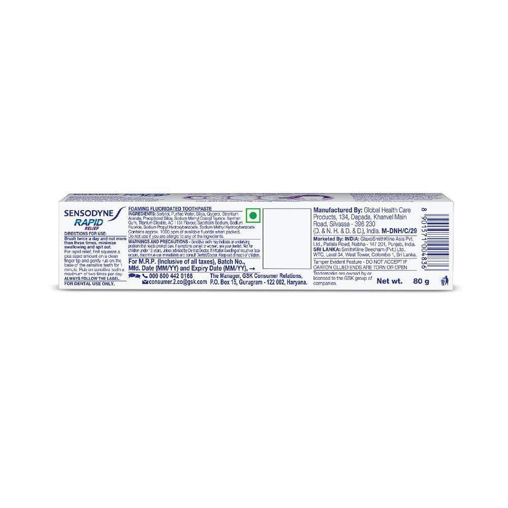 Зубная паста Сенсодин: мгновенный эффект (80 г), Sensodyne Toothpaste Rapid Relief,  Glaxo Smith Kline