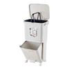 Kitchen Waste Bin with Wet/Dry Separation - Sealed, Portable, and Sanitary Trash Can