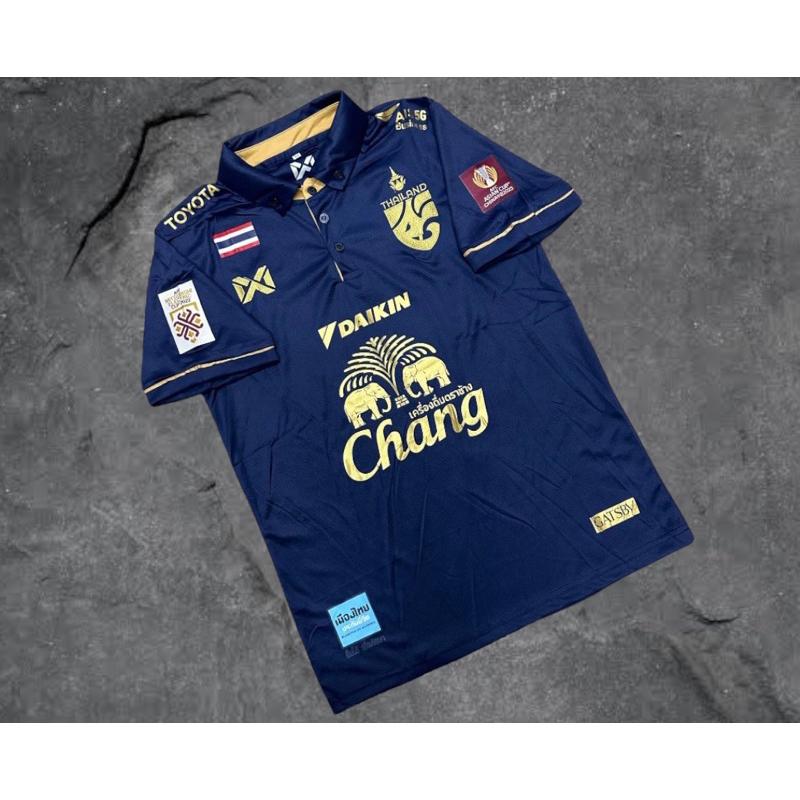 ТАИЛАНД Национальный футбол Футбольная тренировка ДЖЕРСИ CHEER Фанатская версия Быстросохнущая рубашка Поло Полиэстер Униформа с короткими рукавами Логотип слона Спорт на открытом воздухе