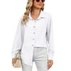 Autumn Winter Women's Casual Loose Long Sleeved Lapel Button Solid Color Shirt for Women Blouses
