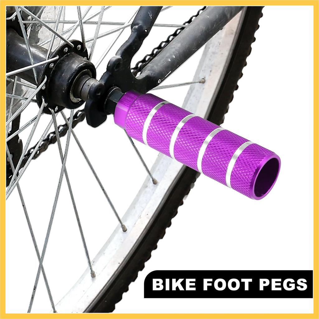 BULLSPANN Велосипедный набор подножек с алюминиевой осью, универсальная посадка для фиолетовых пег/подножек, 4, сплав, совместимость с 3/8", BMX/MTB/мини-велосипеды,