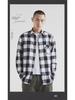 Мужская модная клетчатая рубашка: Свободная повседневная куртка с длинными рукавами и начесом на весну, лето и осень
