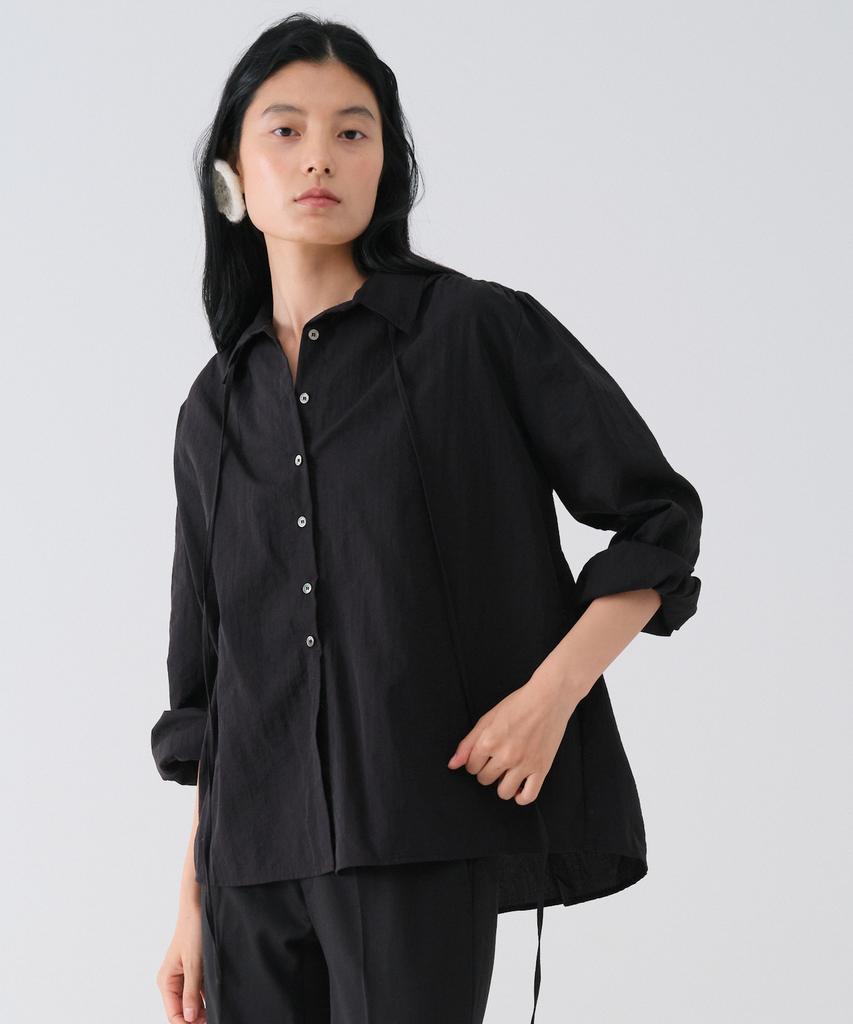 CENTAUR.KR Shirring String Blouse_Black