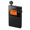 Sony PLL Synthesizer Radio FM Single Ear Business Card Size Black FM/AM/Wide Compatible, Winding, SRF-R356