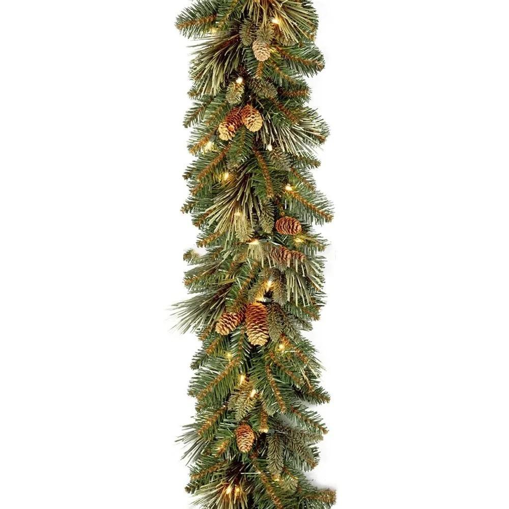 1,8 м Рождественская ротанговая гирлянда Рождественская искусственная елка Ротанговый баннер Подвесное украшение DIY Венок Ротанговое украшение