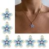 10 Pcs Colorful Flower Pendants Five Petal Flower Charm Jewelry DIY Accessories for DIY Necklace Bracelet Jewelry