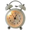 Rubonarie Analog Alarm Clock with Bell Alarm, Quiet, Backlit, Antique Design, Tabletop, Bedroom (White)