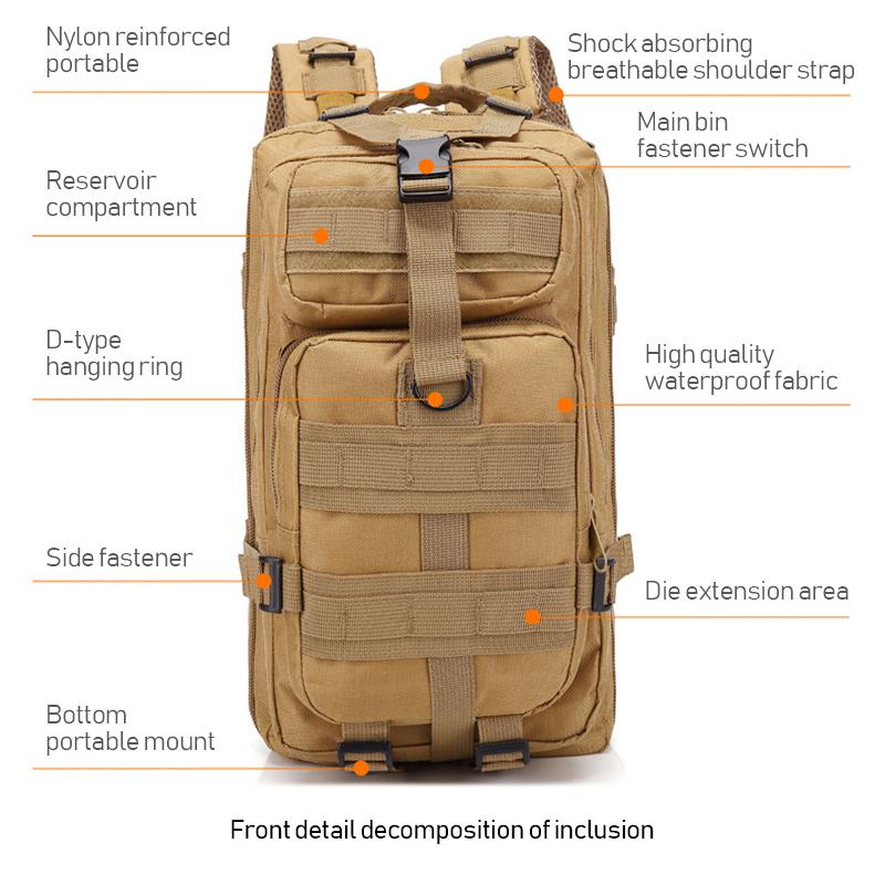 Многофункциональный камуфляжный рюкзак большой вместимости, спортивный вентилятор на открытом воздухе, многоцветная походная сумка, 3P, тактический рюкзак