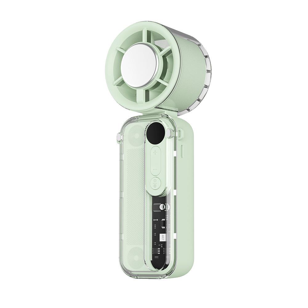 Rechargeable Handheld Neck-Hanging Mini Fan with Semiconductor Cooling and Long Battery Life