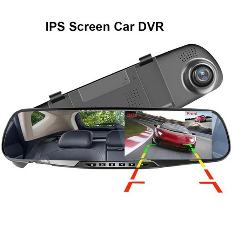 4.3/2.8-дюймовый 1080P DVR Автомобильный зеркальный видеорегистратор с двумя объективами для вождения, двойная запись, электронный аксессуар, видеорегистратор