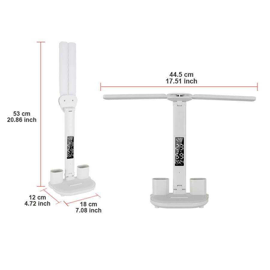 Светодиодная настольная лампа, 3 уровня, сенсорный ночник с регулируемой яркостью, USB перезаряжаемая защита глаз, складная настольная лампа для спальни, прикроватная тумбочка