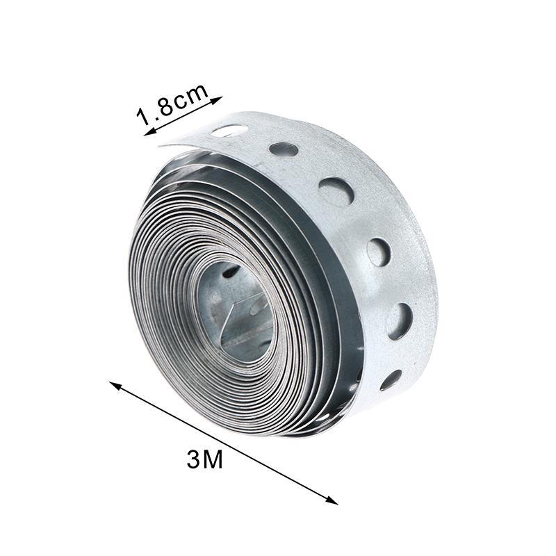 1 рулон оцинкованной стальной ленты-подвеса с предварительно пробитыми множественными пазами, металлическая лента для поддержки труб, подвешивания и работы с листовым металлом