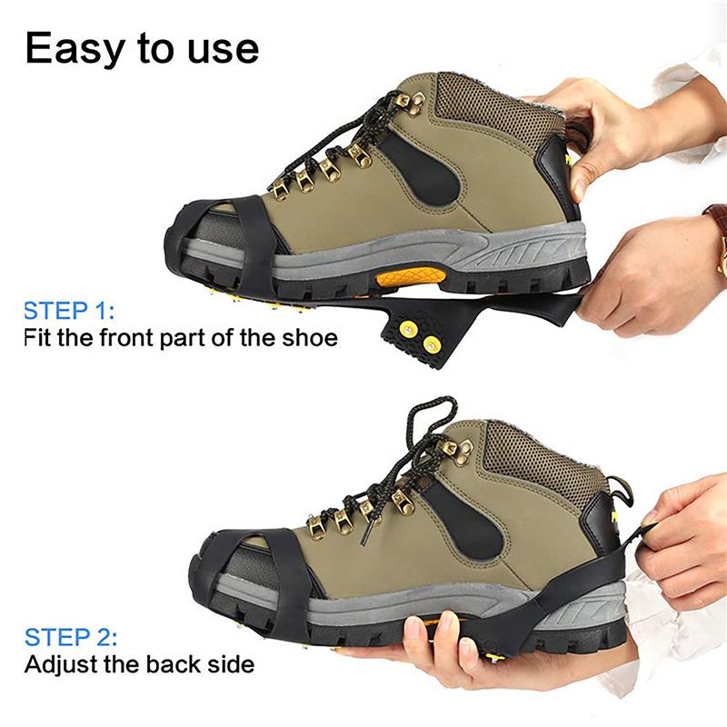 Sport Shoes Cover For Women Men Boots Cover 10-Stud Snow Ice Claw Climbing Anti Slip Spikes Grips Crampon Cleats