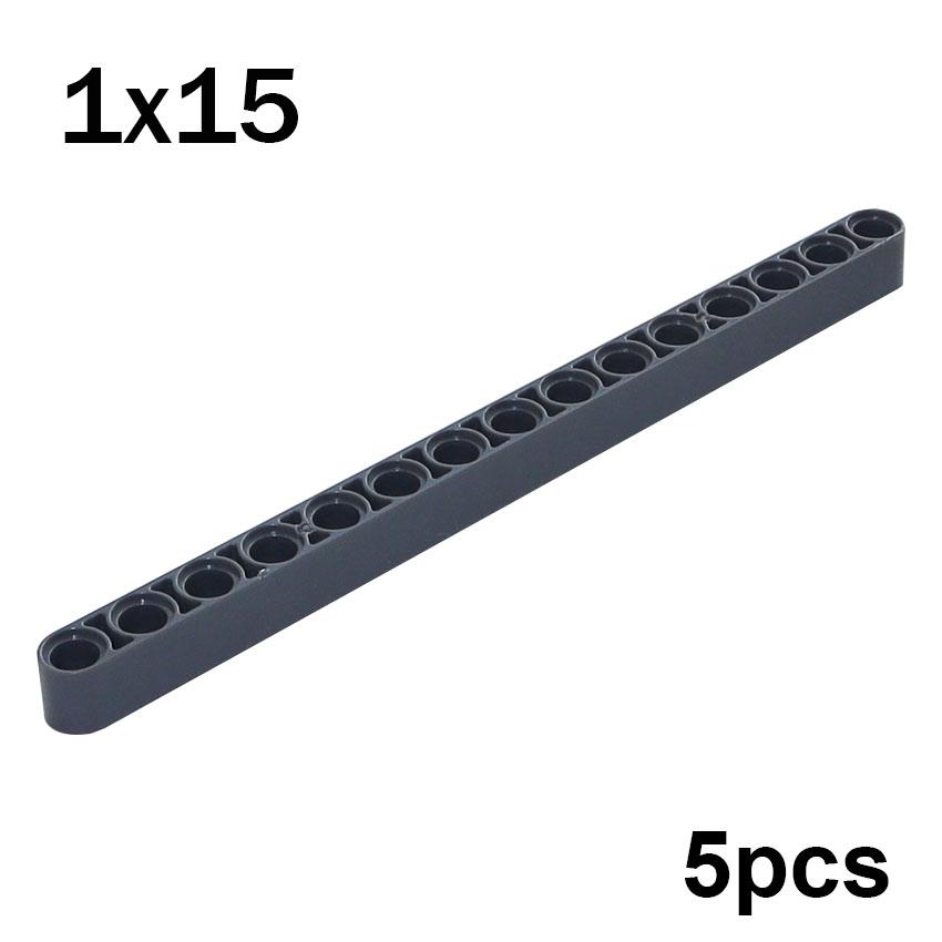 5 шт. Строительные блоки Технические детали 1x15 MOC 32278 Высокотехнологичный рычаг Толстый Собираемые части DIY Образовательные кубики