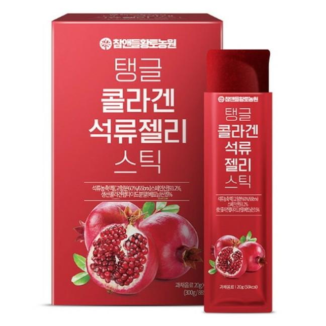 Chamndle_htfarm Hwangto Farm Tangy Collagen Pomegranate Jelly Stick 15 шт., 300 г (2 варианта)