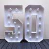 2pcs/set 73cm Lighting Double Number 50 KT Board,Glowing Sign,Perfect Photo Booth Backdrop for 50th Birthday,Anniversary,Graduation Holiday Party