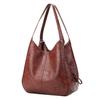 Shoulder Bag Faux Leather Large Capacity Smooth Large Size Multi Layers Load Bearing Vintage Hand Bag Tote Bag