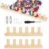 12 Pegs Chunky Knitting Blanket Loom Adjustable 2 Boards Wooden Knitting Loom Kit Detachable Easy Assembly Hand Knitting Tool