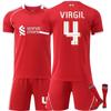 25-26 Liverpool Home Football Jersey for Kids and Adults VIRGIL #4