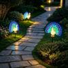 Colorful Changing Solar Peacock Light Waterproof LED Landscape Light  Patio Decor