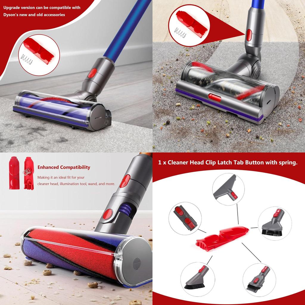 Запасная красная кнопка с пружиной для пылесосов Dyson V7 V8 V10 V11 V15 для обслуживания