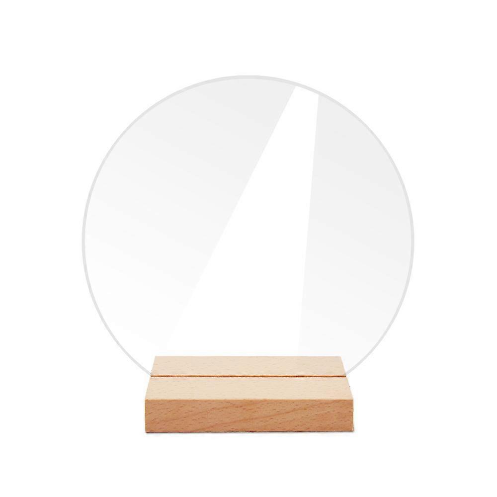 Dww-Round Acrylic Table Plaque with Base - Large, Wedding Table Number Plaque, Table Plaque, DIY Banquet, Seat Plaque