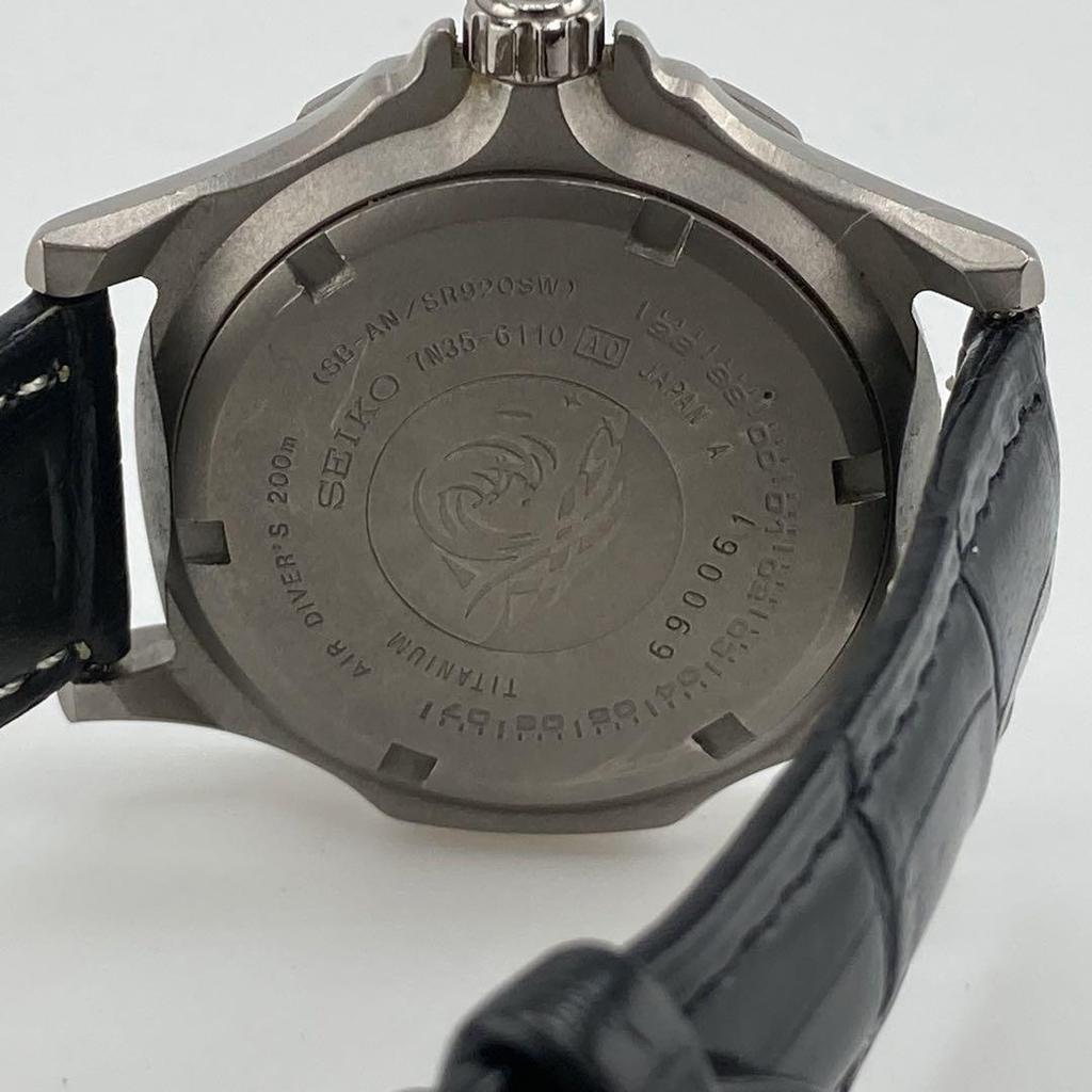 [USED] Seiko Extreme Black 7N35-6110 Rare Titanium