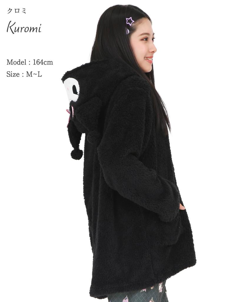 Куроми Халат Пудель Боа Топ с длинным рукавом и ушками Теплый Размер SAN1874 [SAZAC] Наряд Женский M-L