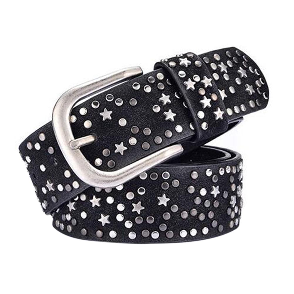 Women Fashion Rivet Design Wide Belt Cool Waist Decoration as Perfect Gift