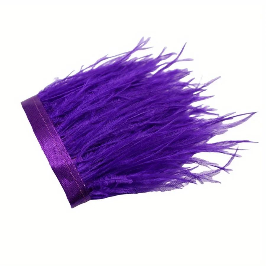 1/10М Натуральное перо Черные страусиные перья Отделка Поделки Сделай сам Перьевая лента Изготовление ювелирных изделий Свадебная вечеринка Рождественский декор 8-10см