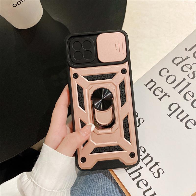 Противоударный чехол Slide Armor для телефона OPPO A7 A3S A5S A9 2020 Realme 8 Pro C3 C11 C12 C15 Narzo 20 Защитная крышка объектива камеры