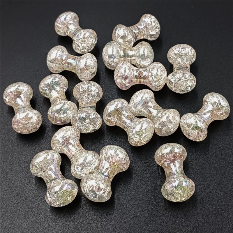 Материалы для изготовления украшений своими руками ручной работы, модные аксессуары в виде гантели, креативные бусины-вспышки цвета кристалл AB, 5 шт., браслет, ожерелье, акриловые аксессуары