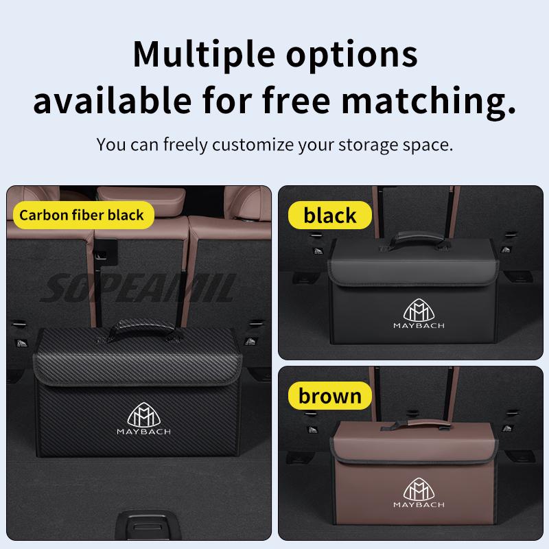 Maybach S Class GLS480 GLS600 S400 S450 S480 S500 S560 S580 S600 S650 S680 Car Trunk Storage Box Foldable Stowing Tidying Bag