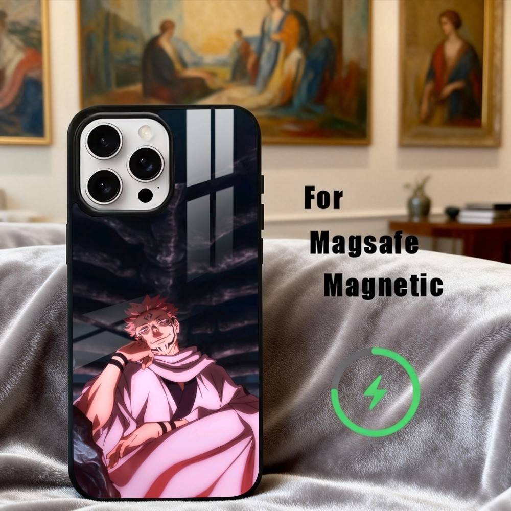 Чехол для телефона R-Ryomen S-Sukuna J-Jujutsu Kaisen Для iPhone17,16,15,14,13,12,11 Plus,Pro Max Магнитный Для Magsafe Беспроводной Зарядки