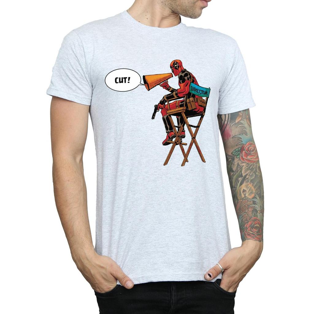 Marvel Mens Deadpool DirectorÂ´s Chair T-Shirt