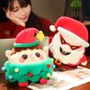 Очаровательная плюшевая рождественская игрушка-персонаж Санта-Клаус Снеговик, мягкая и обнимательная, праздничный декор