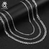 ORSA JEWELS 100% стерлинговое серебро 925 пробы Плоская якорная цепочка 2,6/3,7/5 мм Ожерелье для женщин Мужчин Мода Классическое Ожерелье Украшение SC78