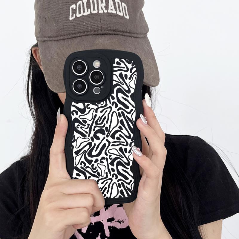 Мягкий чехол из ТПУ в форме волны для OPPO A57 4G Vivo Y35 Y02 Tecno Spark 10C Redmi Note 12 Pro Note 11 Realme C55 C53 IPhone Samsung S23 Ultra A23 A13