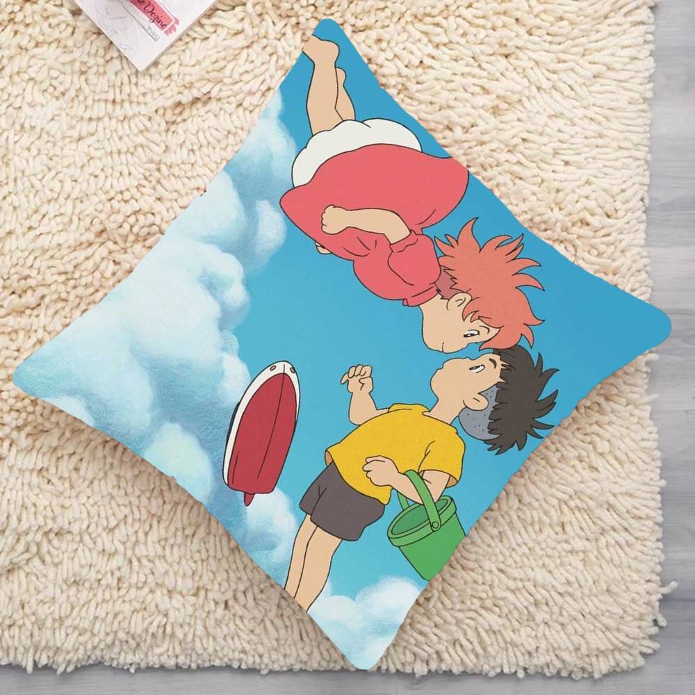 Наволочки с изображением милого персонажа из аниме «P-Ponyo on the Cute Cliff» для подушек, диванов и мебели в гостиной, а также другие подарки для домашнего декора.