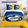 Parramatta Eels Flag 3pcs Bedding Set Duvet Cover Closure Includes 1 Duvet Cover & 2 Pillowcases for All Seasons Bedroom Home Dorm Decor