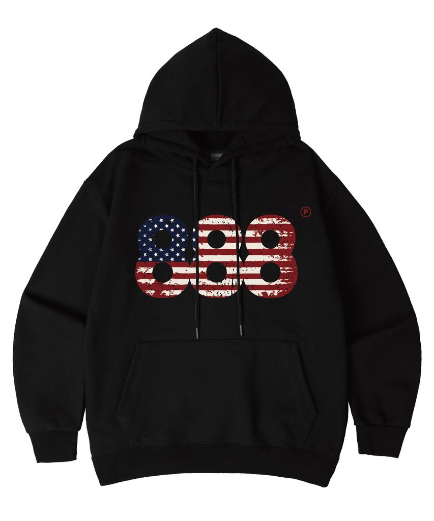 [С флисовой подкладкой/Без флисовой подкладки] Худи оверсайз Usa Number.888 7 цветов (Тип C)