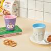 BoFriends Sanrio Characters Two-tone Color Melamine Cup 2-piece Set, Kuromi, Cinnamoroll, 1 Set