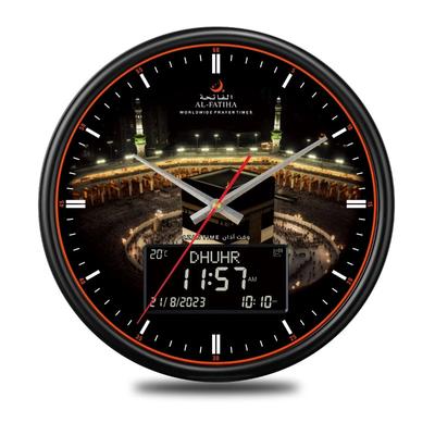 Настенные часы с азаном, мусульманские часы, цифровые-аналоговые часы с календарем хиджры, будильник времени фаджра, часы для мечети