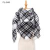 Autumn and Winter New Thickened Warm Circled Yarn Prickly Wool Plaid Square Scarf Scarf Female