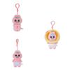 Cute Pink Underpants Bunny Plush Toy Adorable Cartoon Animal Keychain Gift