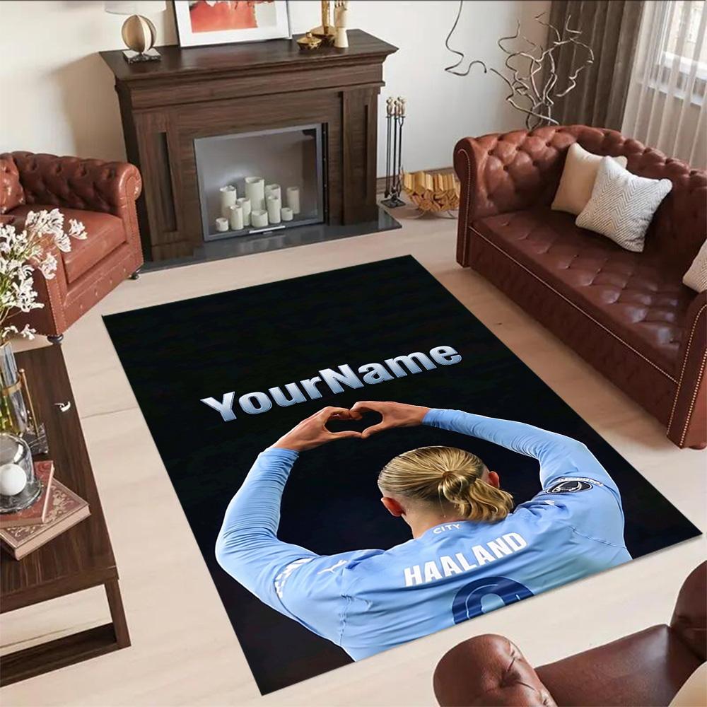 Haaland 31 Customized Name Carpet Design for Balcony Dining Room Kitchen Study room Anti-slip Rug Office home decor Perfect Gift for Friends & Family